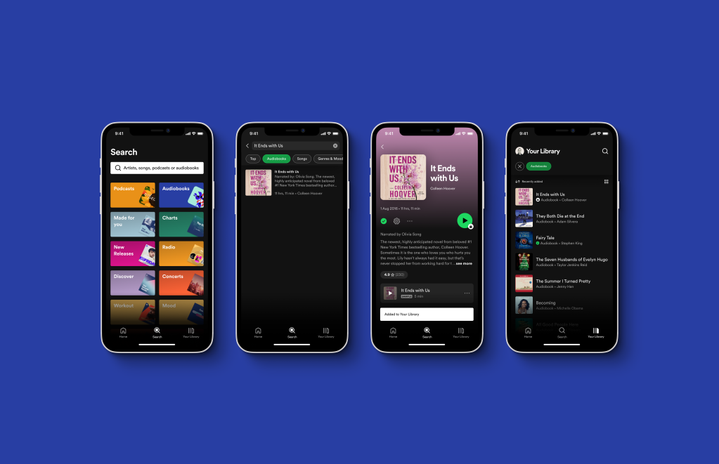 Spotify maintenant le deuxième fournisseur de livres audio, derrière Audible, suggère des suggestions inspirées de Daylist à venir